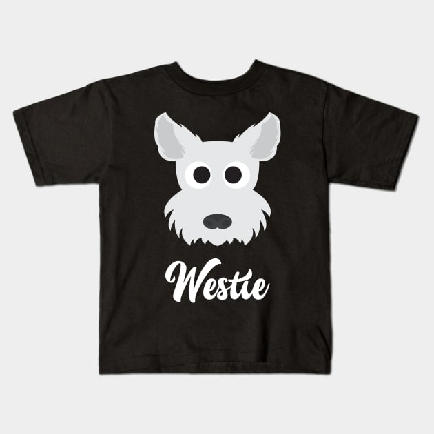 Westie - West Highland White Terrier Kids T-Shirt by DoggyStyles